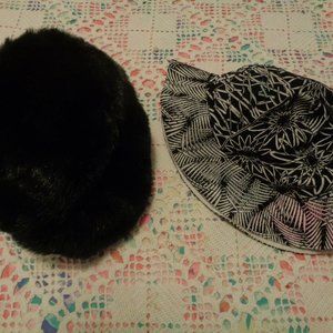 FAUX FUR HAT & PRETTY SUNHAT 2